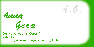 anna gera business card